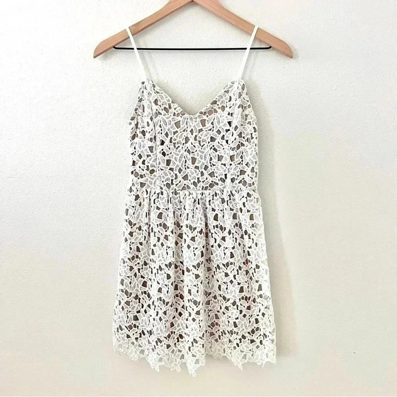 Love Fire Mini White Overlay Dress - Picture 1 of 9